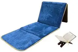 Tapis de prière avec dossier pour ramadan, pliable, tapis islamique doux